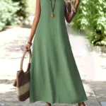 V-Neck Sleeveless Dress